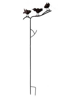 美乡村小鸟插件式公艺园花RGD装插铁小鸟花插花园饰品插件