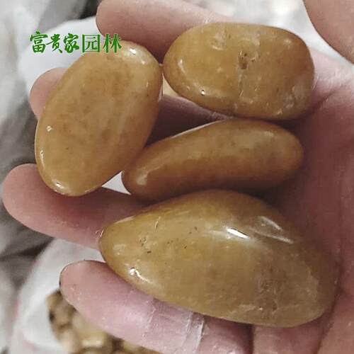 园林观工景路程色鹅卵石造景铺石水62洗石黄雨花石