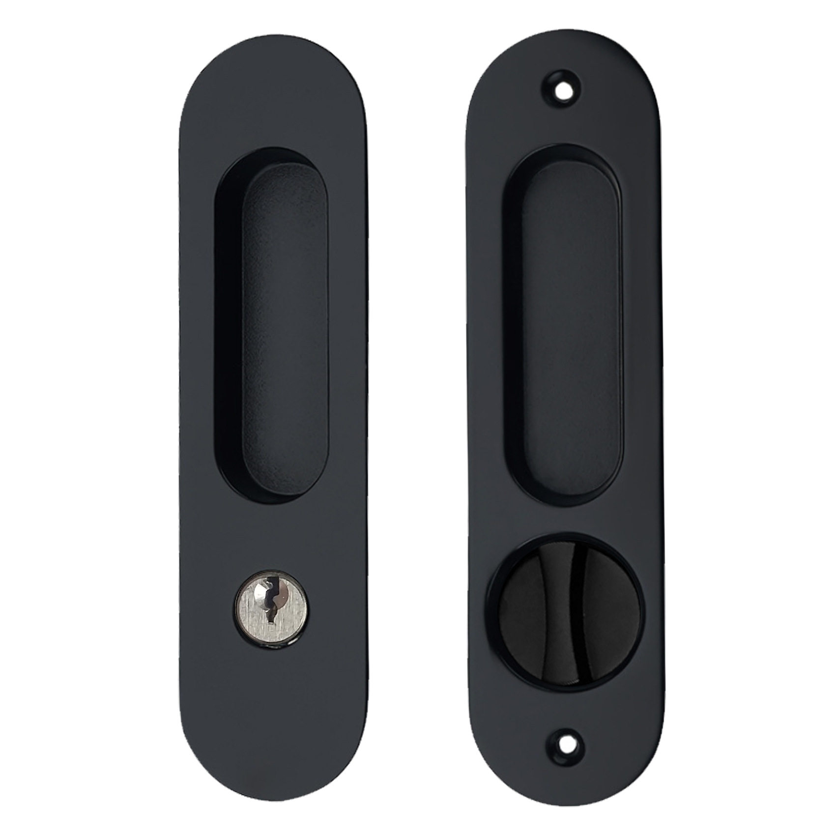 躺门锁黑色带匙移门隐形拉手内嵌暗藏式门锁slidingdoorhandle