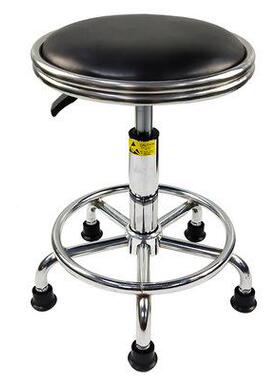 振邦ZBE03系列圈钢皮圈OVA包黑色-凳面脚踏轮子升降革圆凳厂家