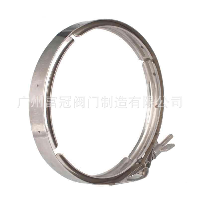 30BIV4头不锈钢双备卡箍V接型槽快装法兰抱箍沟槽双倍管箍管夹