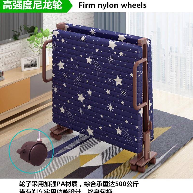 欧莱特双曼出口45cNQPm加高垫棕折叠床1.2单人床午休午米睡陪护床