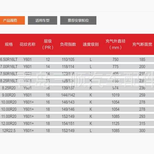 德安通6轮胎卡.车轮胎全钢丝胎老三线花纹10客GOZ00R20-18Y01