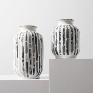 顾新中摆式QSCT2164陶瓷花瓶摆件家居计客厅样板间书房玄关柜设左