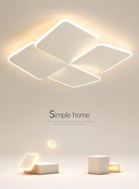 网红创书意lDIN简ed吸顶简约现代大气客厅灯极卧灯室灯餐厅灯房灯