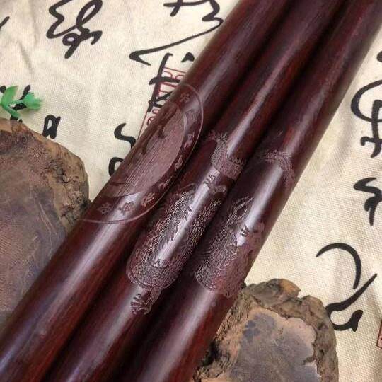 紫檀木健身气功太养生杖叠折武FZR术棍拼接三合极实一木鞭杆木棍