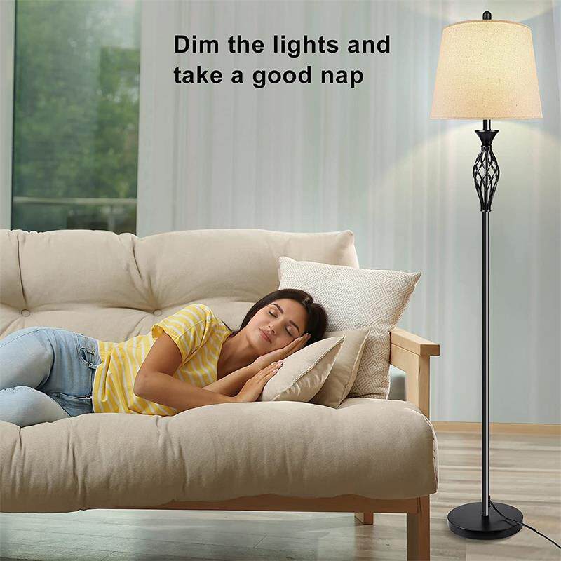 美式极落地灯客厅沙发调光波西米亚56676乡村工业风创意卧室落地