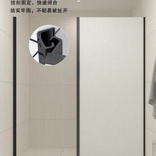 隐浴形折叠离帘互扣免打孔装卫生间ybzaG6kG隔断干湿分厕安所防水