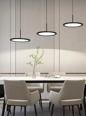 极简餐厅吊20灯25新现款简约餐桌吧JLT代台岛台吊灯饭厅超薄飞碟