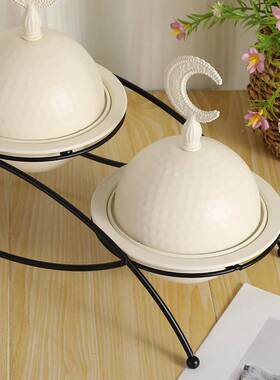 欧式餐食展示架试吃三水物果盘甜品台果盘带盖自助托层盘酒店点心