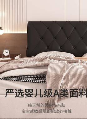 欧式黑色皮革床头靠CCI靠垫防撞软自粘榻榻米靠木背枕贴墙板包床