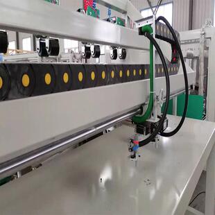 6米帐篷篷布自动打点拼接打扣裁断机可加烫条机自动化全自动商用