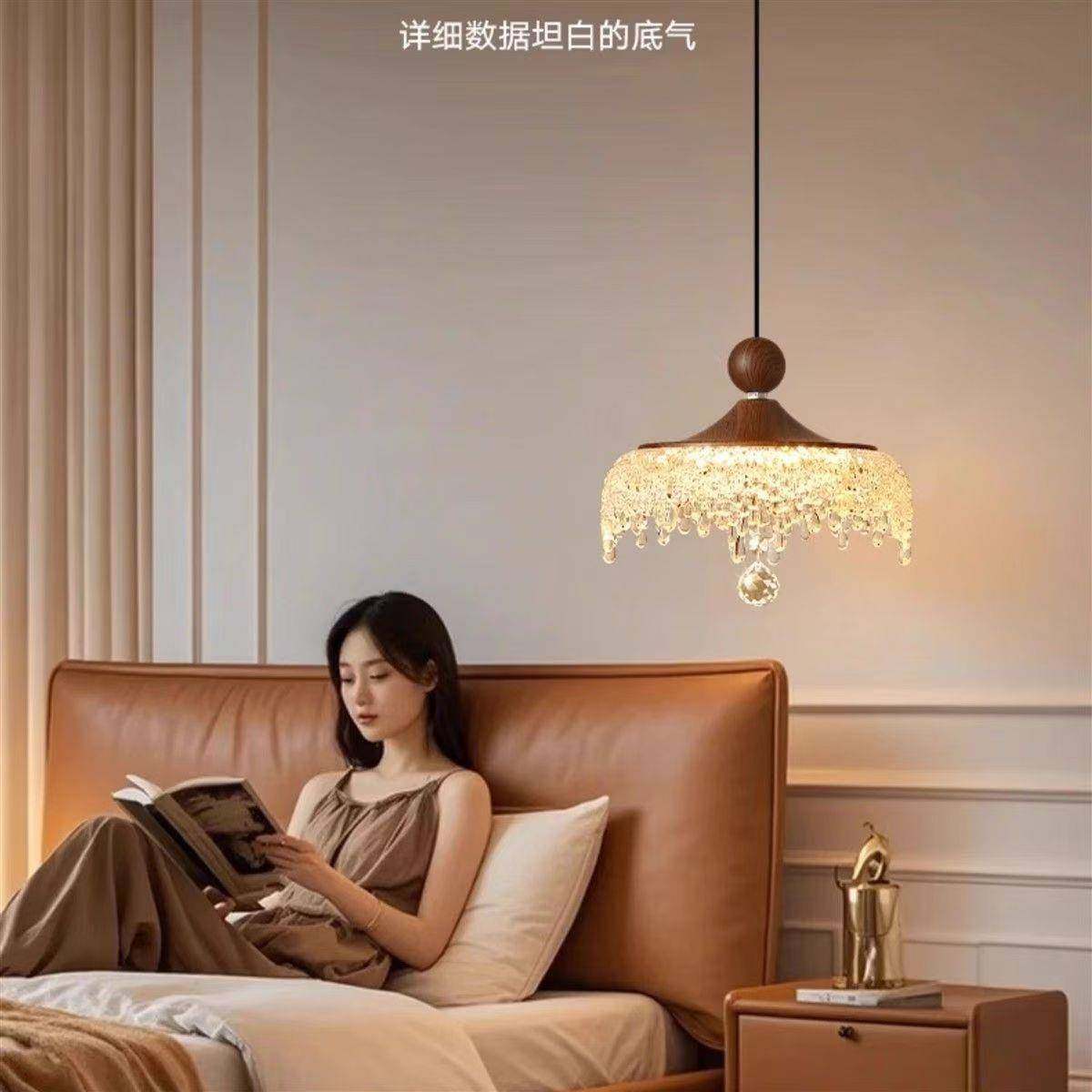 北欧装饰升降灯罩餐厅冰山水滴复古胡桃木色过道灯法式触摸小吊灯,机械设备,其他机械设备,淘宝优惠券,粉丝福利购,淘宝优惠卷