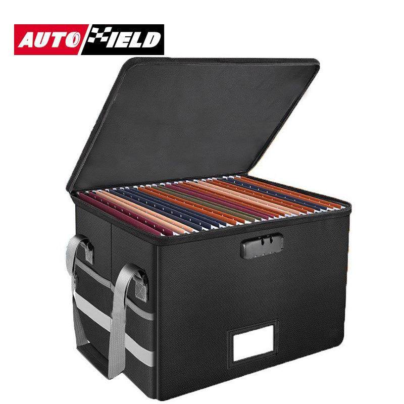 热销防火文件箱资料折叠收纳盒家用办公文件书籍档案盒手提