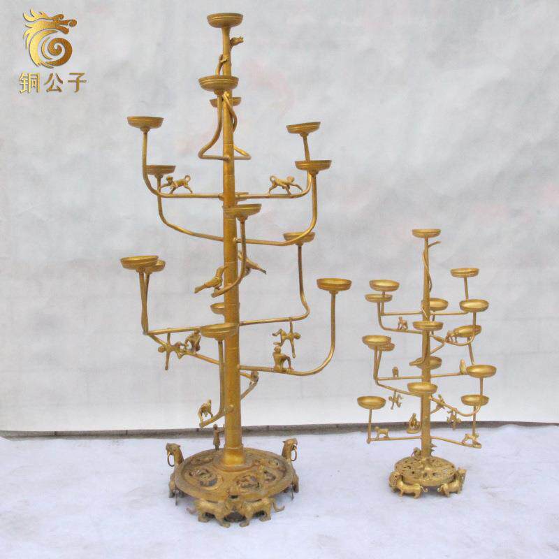 十五连盏铜灯战国灯具仿古青铜器工艺品复刻摆件中国风影视道具