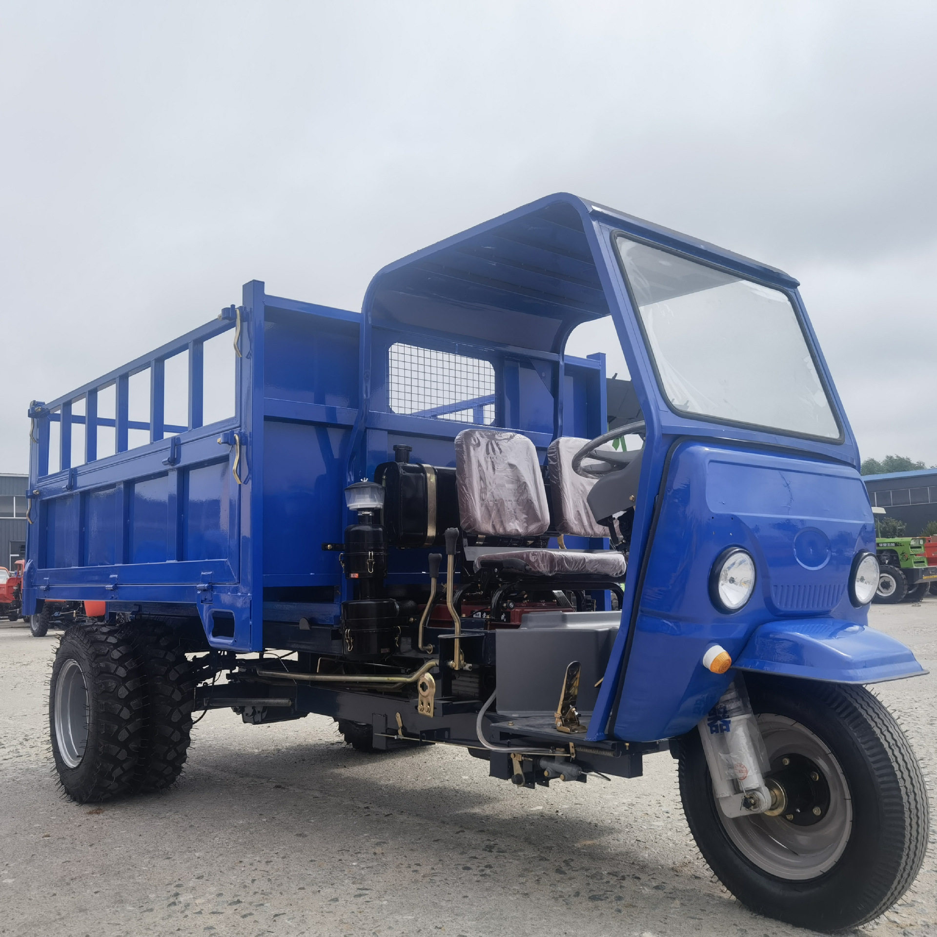 柴油自卸三轮车 农用运输装载自卸车 电启动大马力三轮车