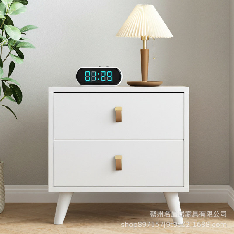 实木床头柜现代简约白蜡木床边柜北欧卧室小户型储物柜子