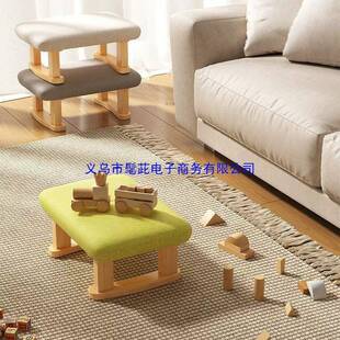 实木脚踏凳小凳子家用沙发矮凳子踩脚凳客厅放腿脚蹬桌下翘脚凳厂