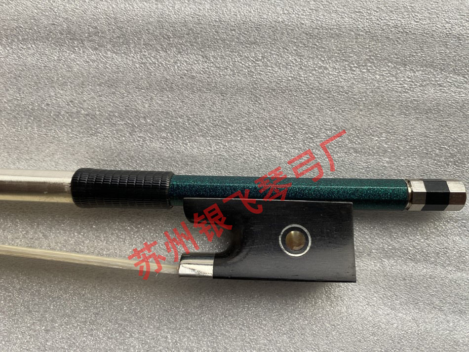 H碳纤维小提琴彩弓超轻耐用绿色碳纤维小提琴琴弓厂家销低价促销