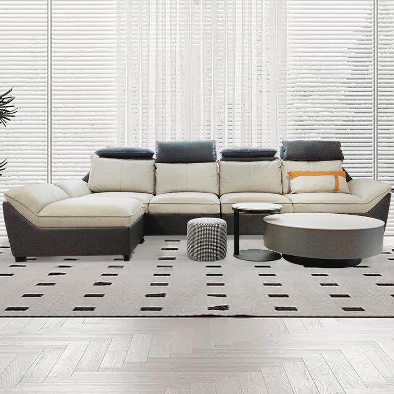 猫抓布沙发现代客厅大小户型创意贵妃转角组合乳胶布艺沙发