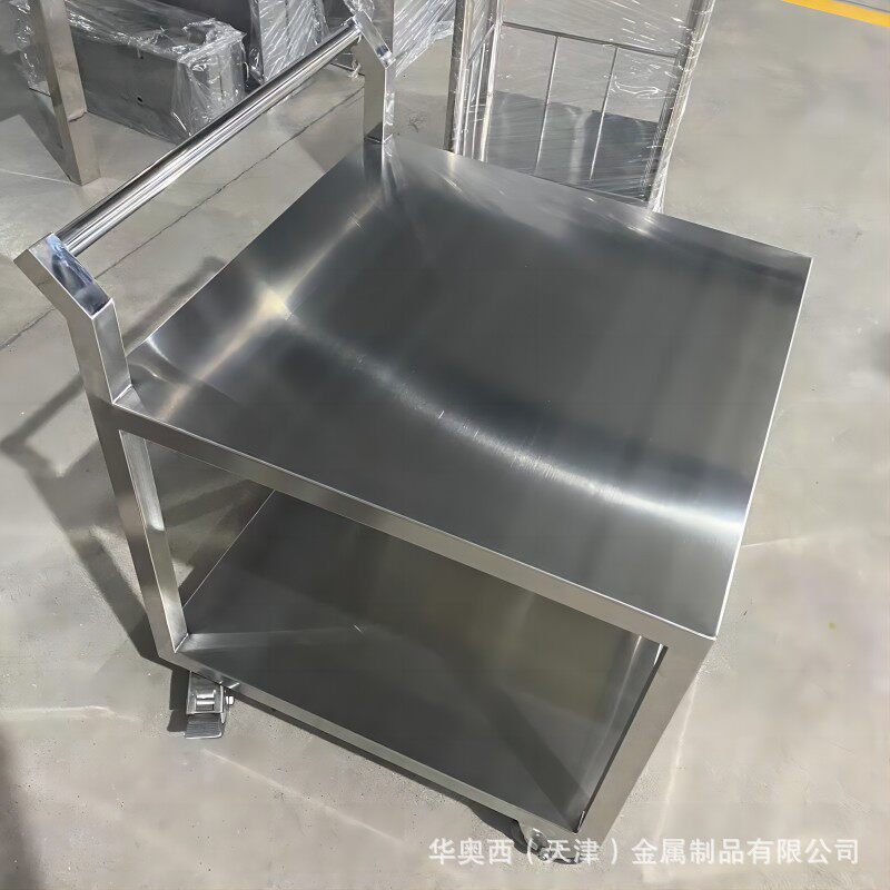 天津生产不锈钢双层手推车厂家专业生产-华奥西