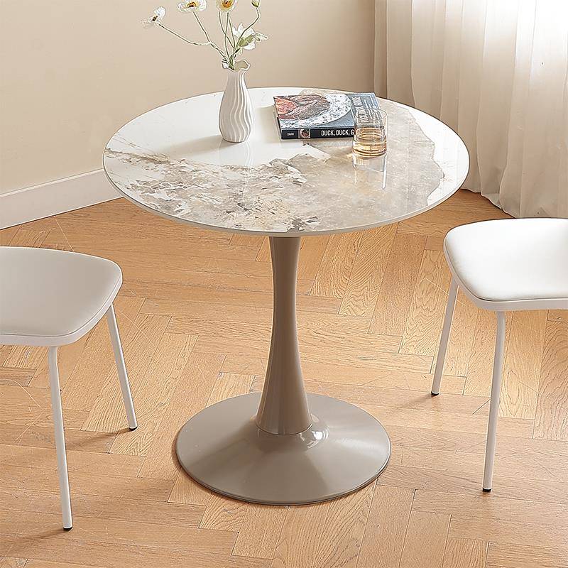 创意简约休闲办公室休息区岩板会客接待洽谈小型圆桌酒店咨询阳台