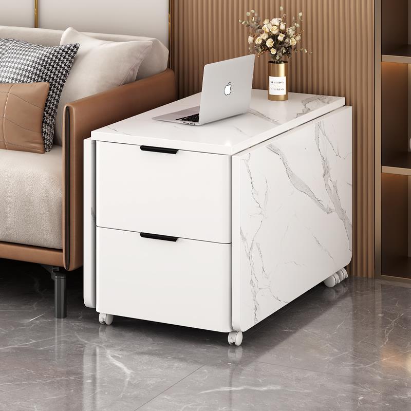 家用边几角几可移动折叠茶几多功能客厅沙发边柜收纳柜吃饭小桌子