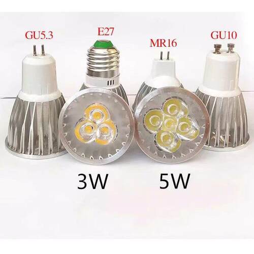 LED灯杯220V GU10插脚MR16射灯灯泡3W5W光源射灯光源