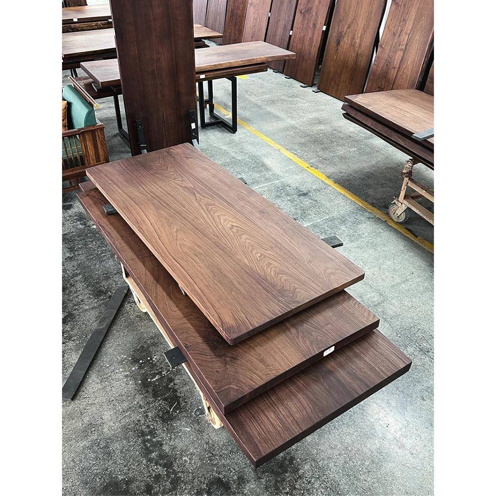 北美黑胡桃木板实木大板餐桌面板岛台书桌转角桌面实木板桌板定制