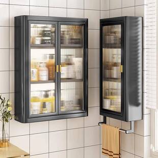 小户型洗漱台置物柜壁挂式墙上卫浴收纳层架一体浴室防水免打孔柜