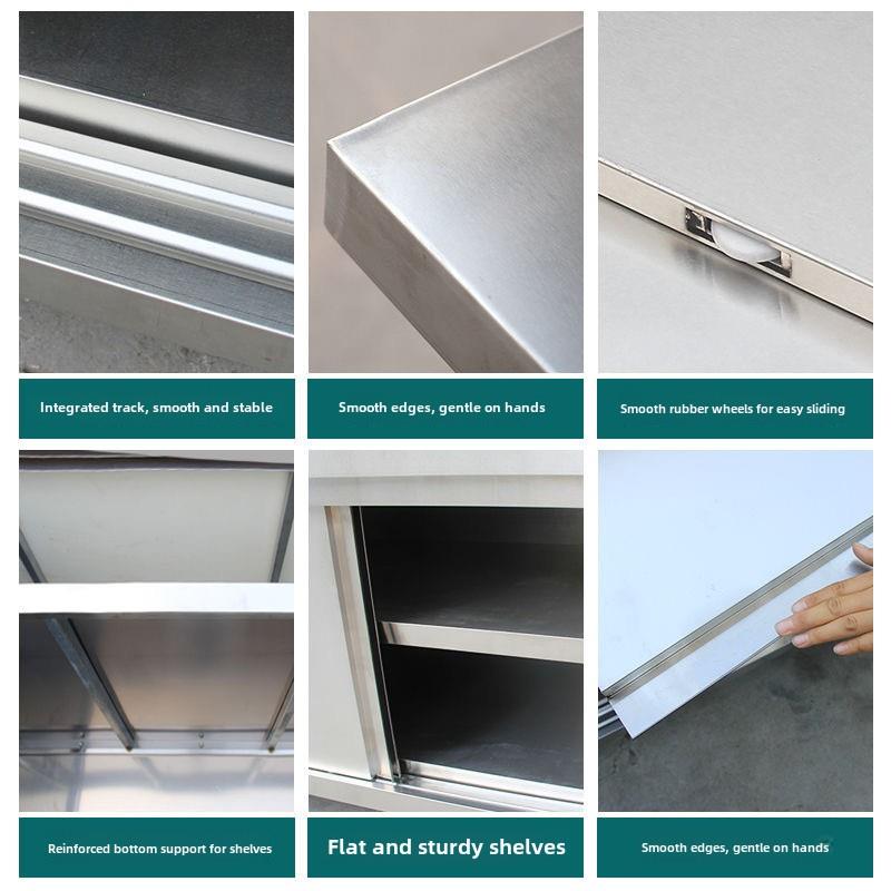 304不锈钢工作台厨房储物柜菜切门柜储物柜装载操作台商用菜板