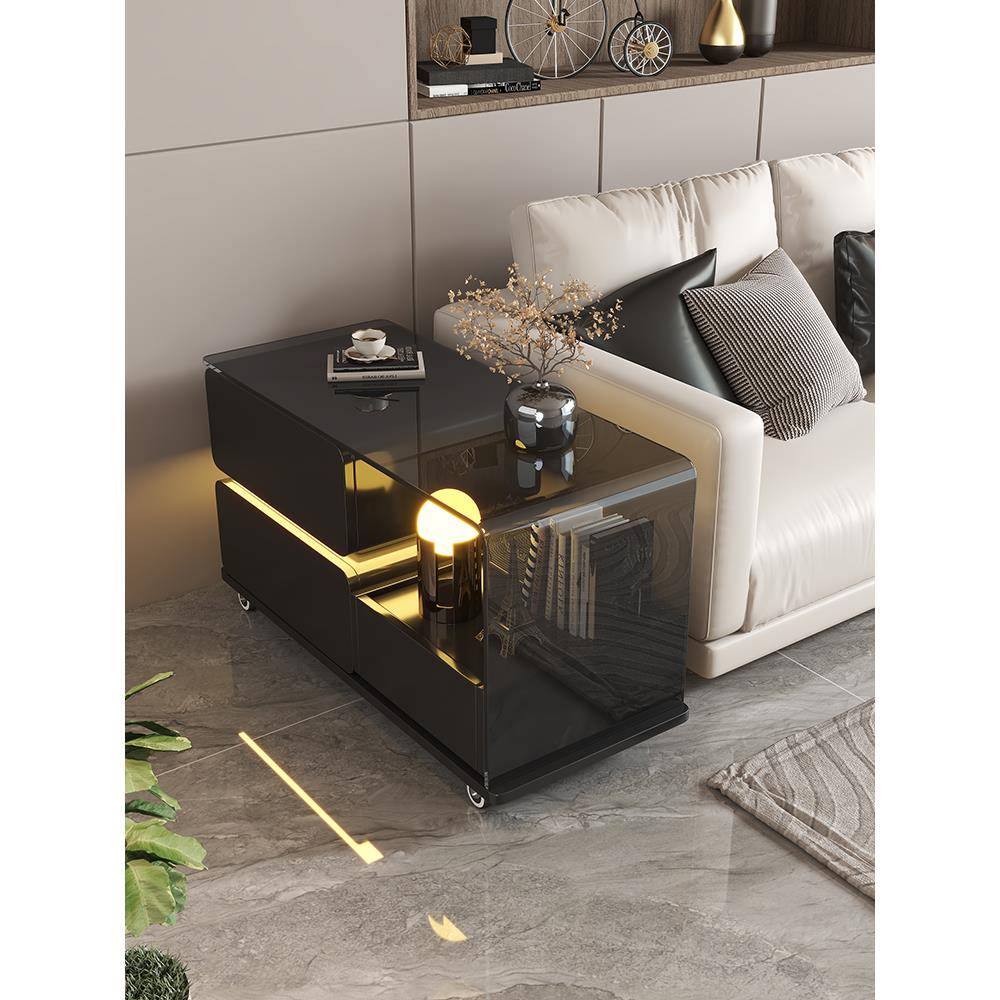 意式沙发边几可移动茶几小推车客厅家用小户型沙发侧边柜窄柜角几