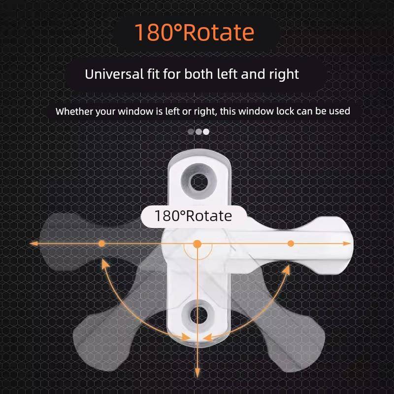 平开门窗塑料T型锁窗户锁扣搭扣铝合金防盗锁门窗配件窗平开窗锁