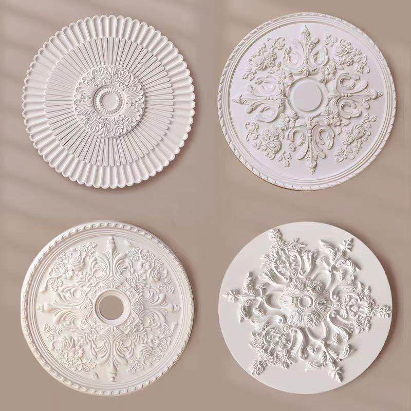 PU灯盘仿石膏欧式法式吊灯座灯池装饰材料现代雕花盘,纺织面料/辅料/配套,纺织机械配件,淘宝优惠券,粉丝福利购,淘宝优惠卷