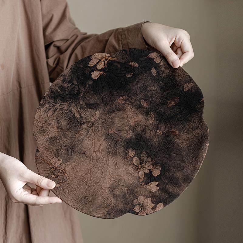 香云纱干泡茶席新中式复古桌布高档国风布艺防水布垫子四叶草茶垫,纺织面料/辅料/配套,纺织机械配件,淘宝优惠券,粉丝福利购,淘宝优惠卷