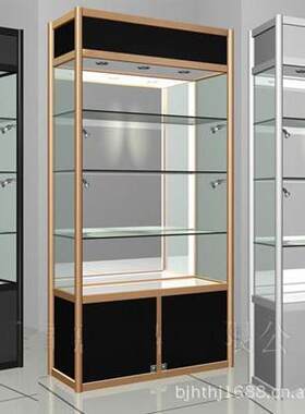 跨境展示柜钛合金展架珠宝柜台模型展柜手办陈列柜