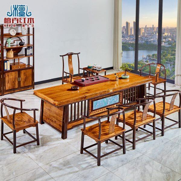 红木茶桌椅组合檀香木大户型茶台新中式实木办公家用多功能泡茶台,住宅家具,家用茶台/茶桌,淘宝优惠券,粉丝福利购,淘宝优惠卷