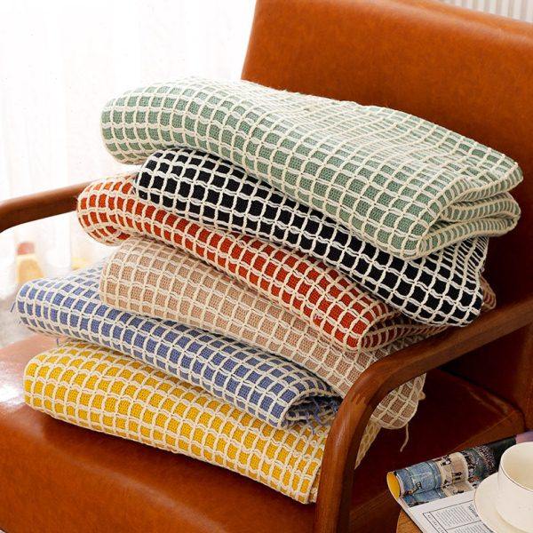 现代简约柔软休闲盖毯装饰沙发样板间流苏毯搭毯,居家布艺,沙发套,淘宝优惠券,粉丝福利购,淘宝优惠卷