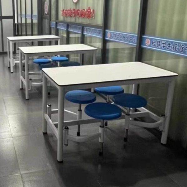 食堂餐桌椅组合工厂员工学校学生用连体餐桌4人8人位可伸缩快餐桌,住宅家具,不锈钢/PVC餐桌,淘宝优惠券,粉丝福利购,淘宝优惠卷