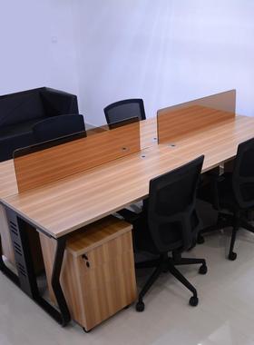 办公家具黑色蝴蝶型钢制办公桌椅上海办公室员工卡位电脑桌sd