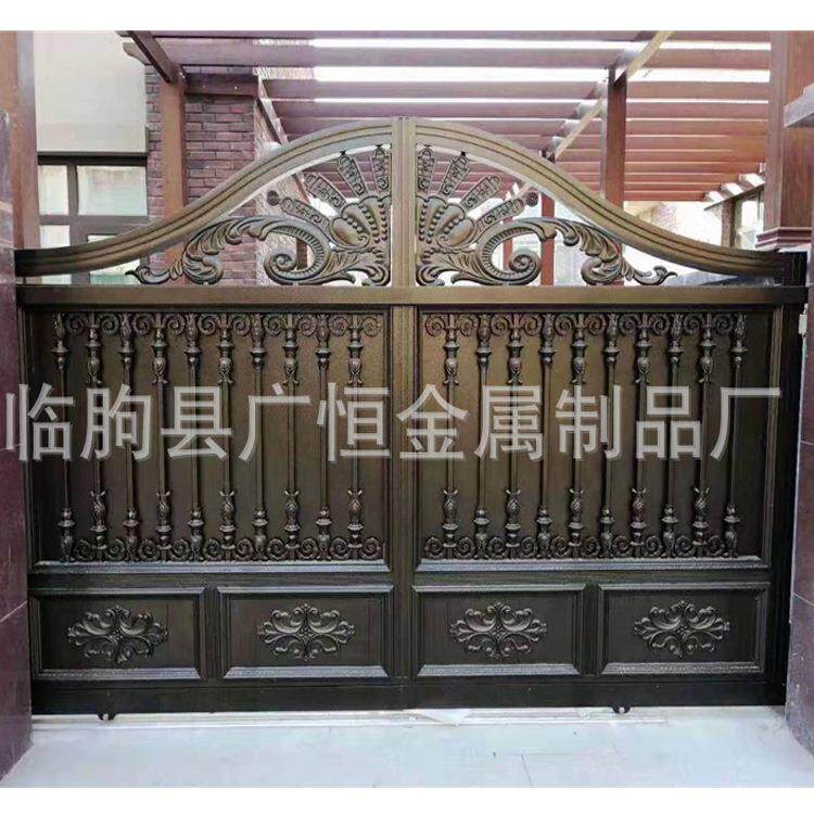 别墅铝艺庭院大门自建房院子大门农村庭院铝合金对开门