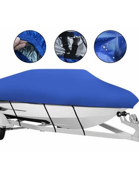 户外防水船罩防雨游艇罩420D蓝色防晒船衣防尘V型