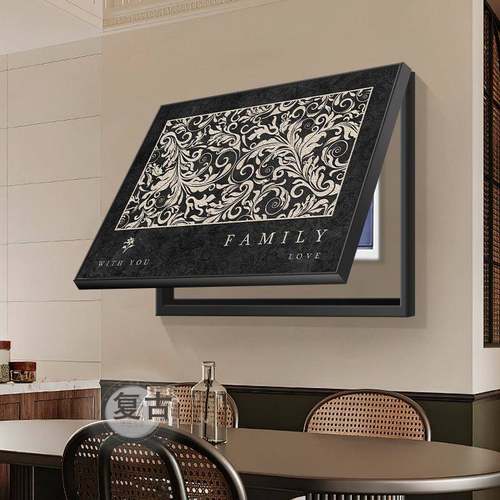 复古电表箱高级感装饰画免打孔客厅餐厅挂画配电闸开关盒遮挡壁画