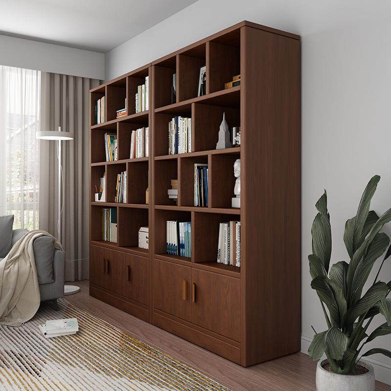 实木书架置物架落地简易柜子靠墙客厅多层储物柜学生收纳家用书柜,收纳整理,烫衣板及配件,淘宝优惠券,粉丝福利购,淘宝优惠卷