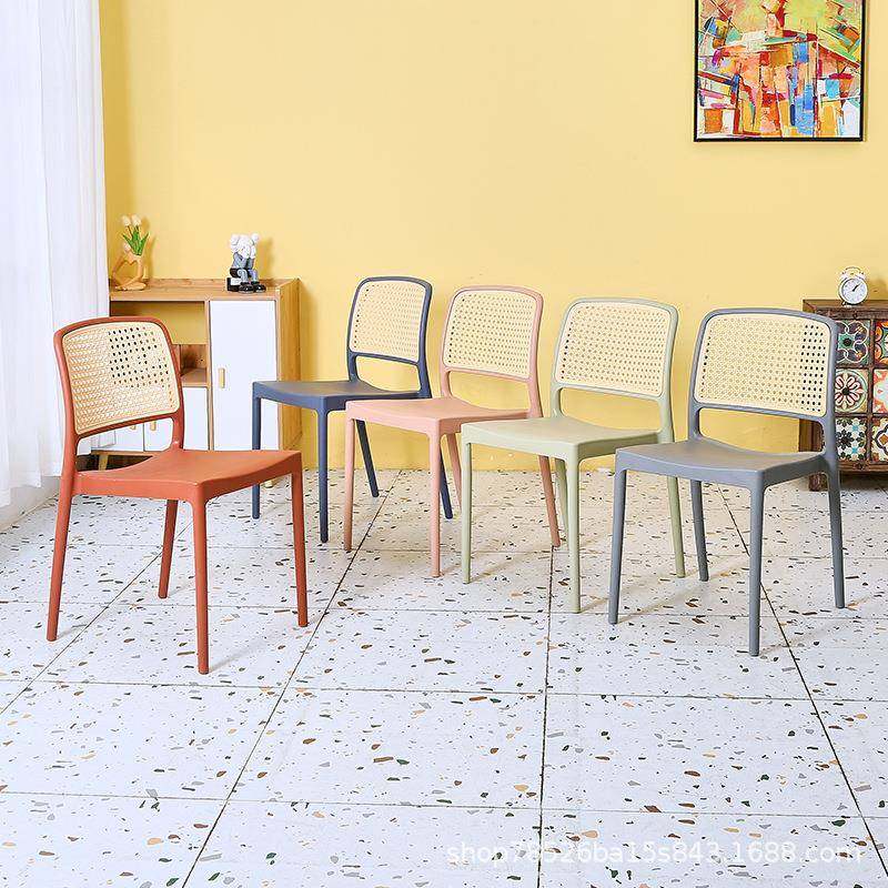 仿藤编椅简约餐椅可叠放复古风编藤式塑料靠背椅家用庭院凳子,纺织面料/辅料/配套,纺织机械配件,淘宝优惠券,粉丝福利购,淘宝优惠卷