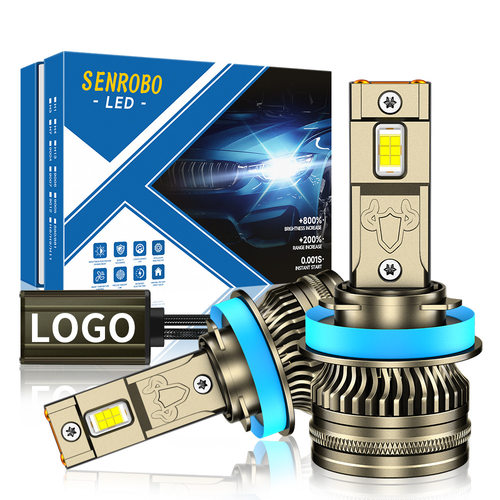 SENROBO客货车专用汽车led大灯K16双铜管超亮110W大灯H1H7H4H11