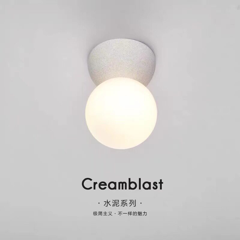 设计工业风创意微水泥过道壁灯阳台玄关民宿设计师艺术装饰吸顶灯