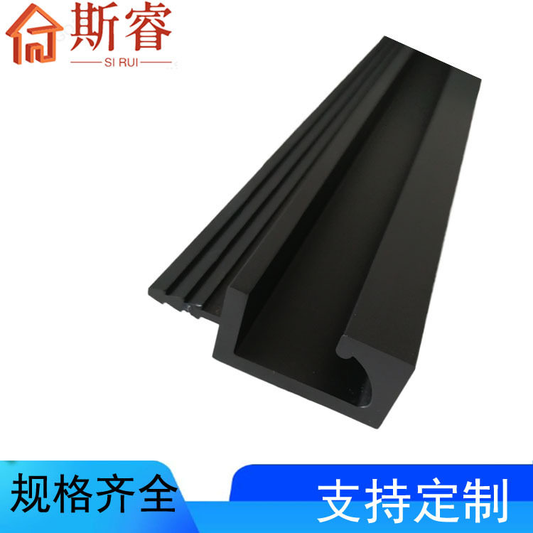 厂家供应加厚款卡板G拉手铣型亚黑铝拉手25门板把手铝合金加厚款