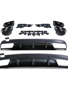 适用于AMG款尾喉尾唇C43奔驰c级尾唇w205改装C200尾喉四出尾嘴