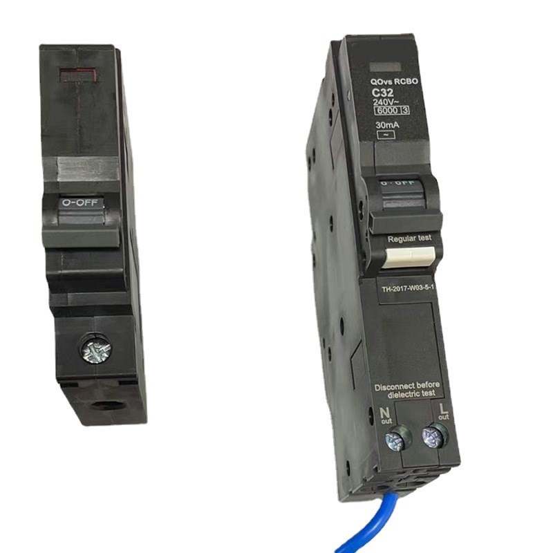 QOVS插入式1P6KA RCBO漏电断路器 18mm RCBO 18宽RCBO 10KARCBO